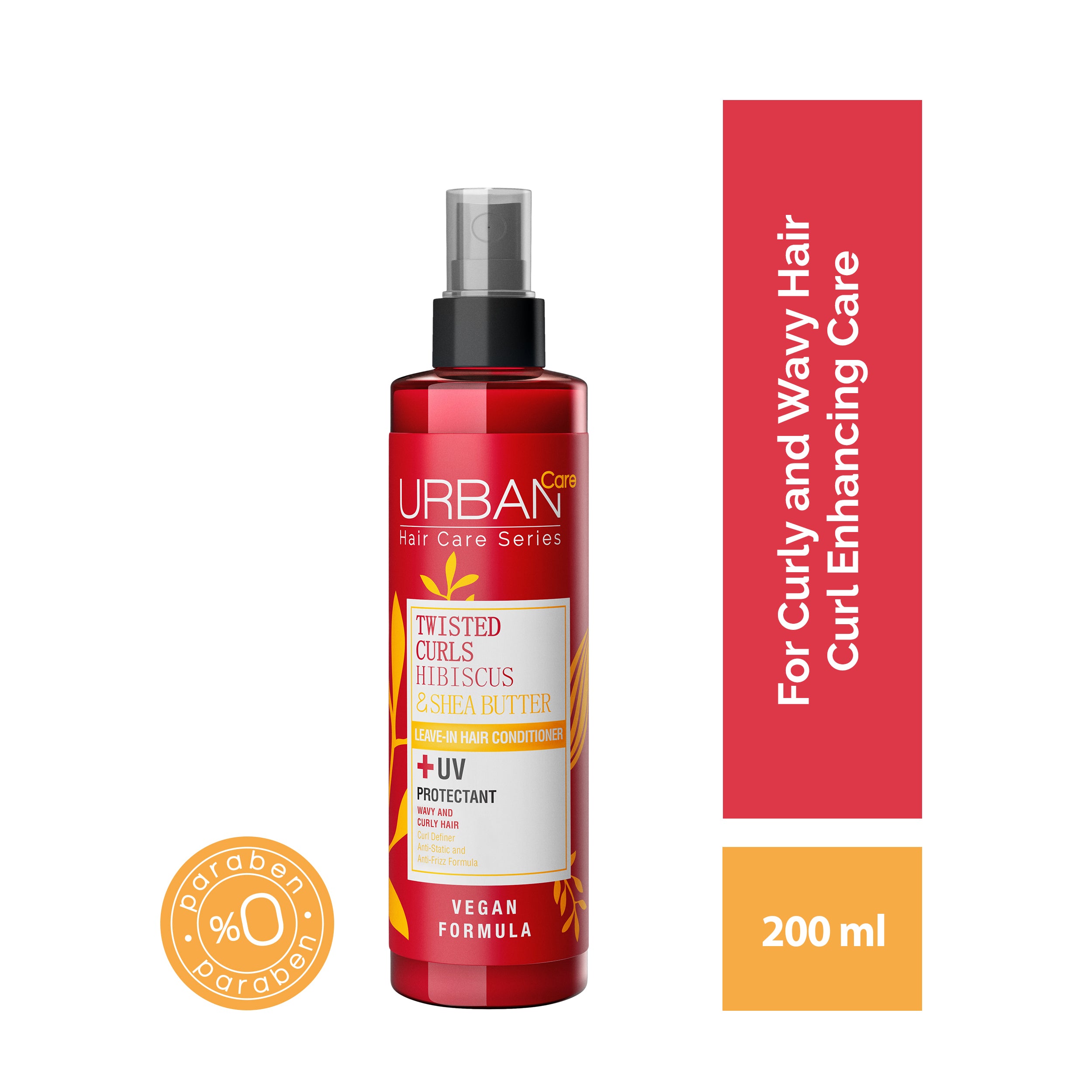 Urban Care - TWISTED CURLS HIBISCUS & SHEA BUTTER LEAVE IN CONDITIONER SPRAY(2PHASE) - 200 ml