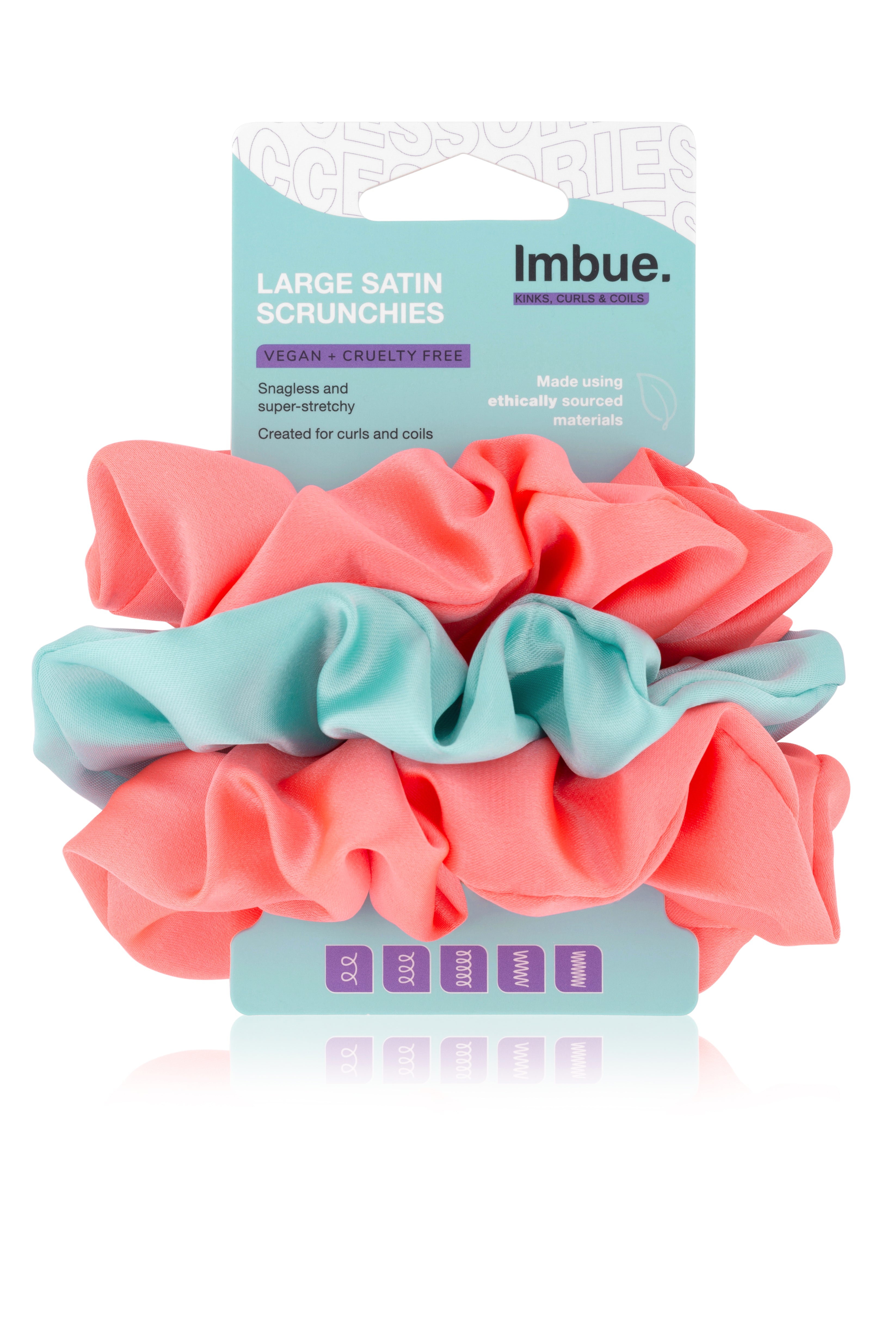 Imbue - Large Satin Scrunchies (3 pcs)