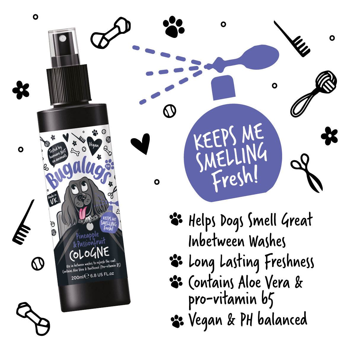 Bugalugs - DOG COLOGNE (Pineapple & Passionfruit)