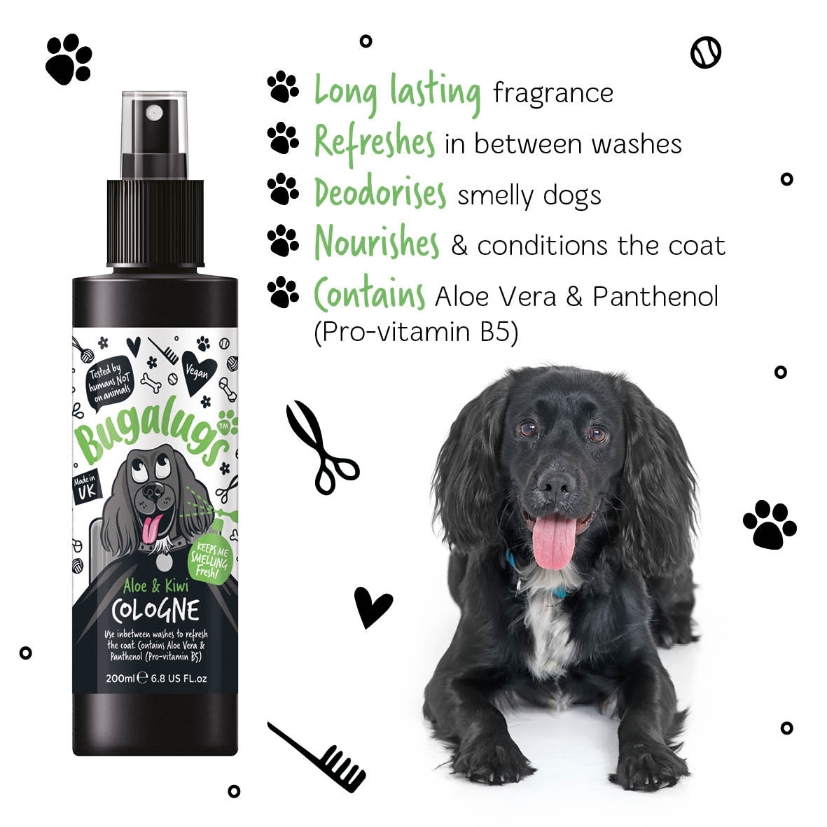 Bugalugs - DOG COLOGNE (Aloe & Kiwi)