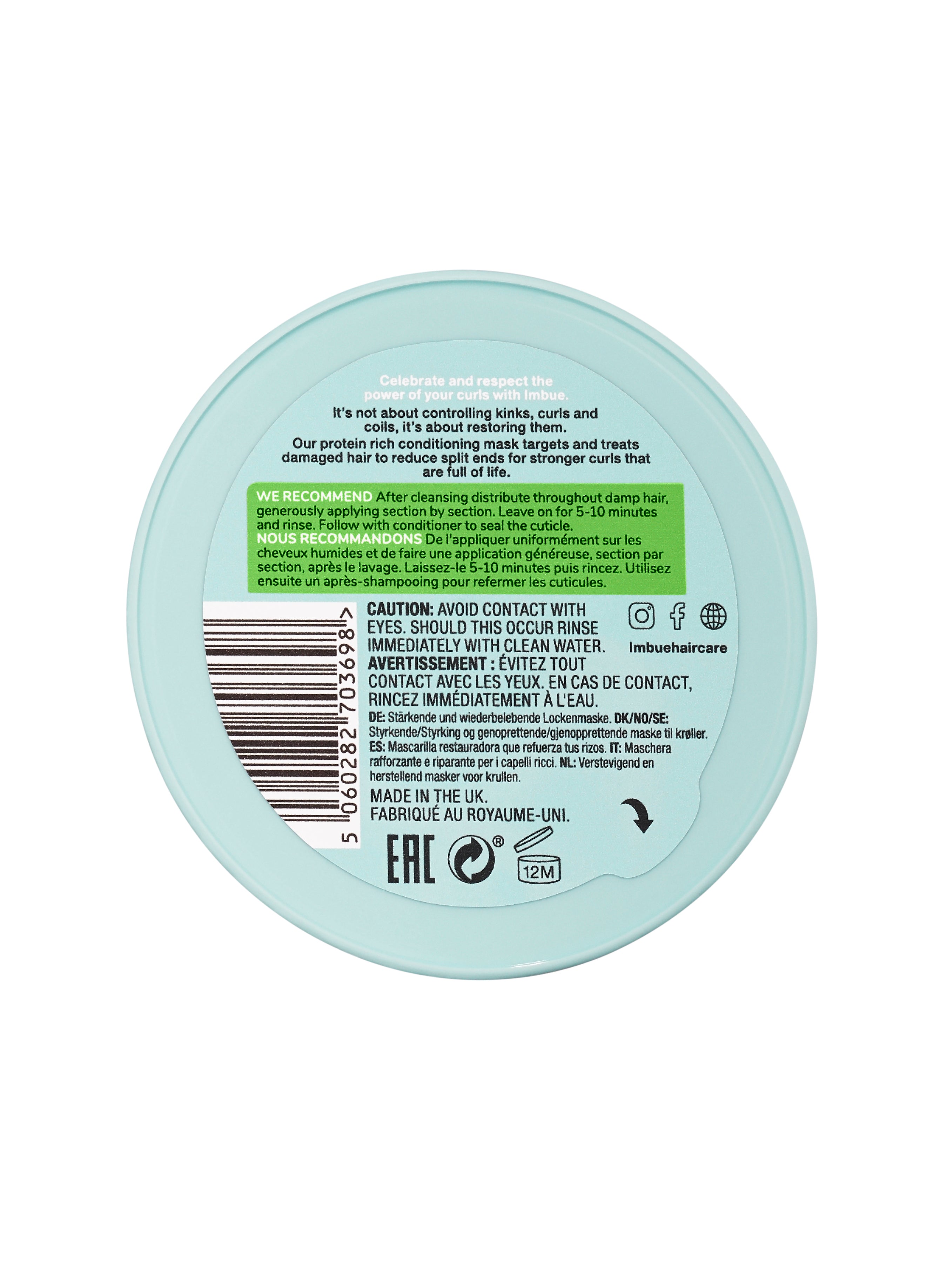Imbue - Curl Restoring Intensive Mask - 300ml